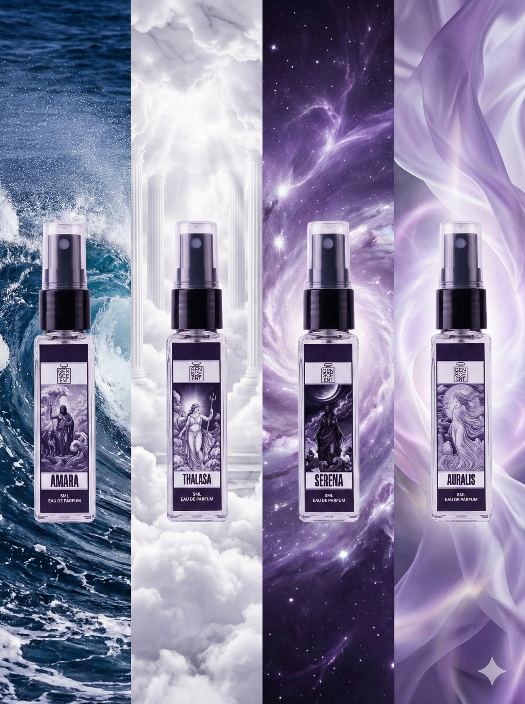 Greek Mythology Inspired Perfumes (Unisex) 10ml x 4
